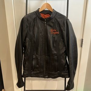 Harley Davidson Jacket , Women’s Leather Tall M. Missing hooded liner